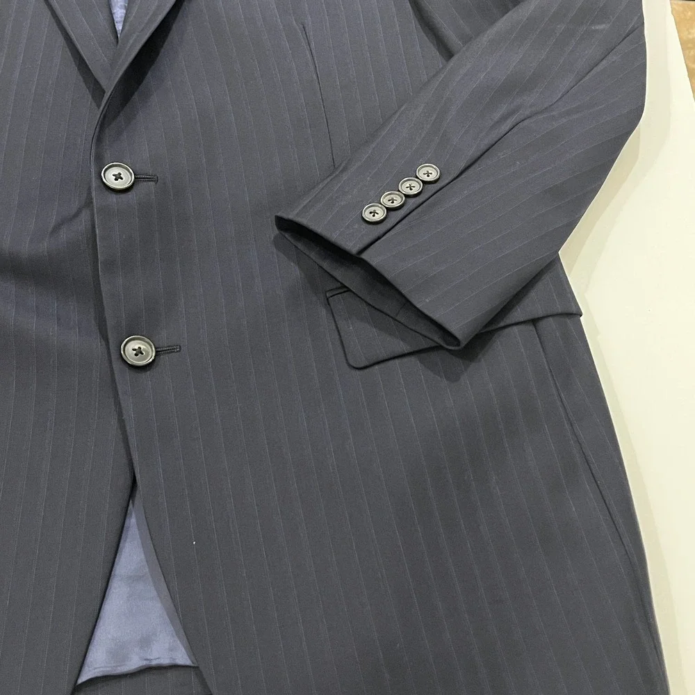 Brooks Brothers 1818 Madison 41R Vitale Barberis Canonico Navy Pinstripe Blazer